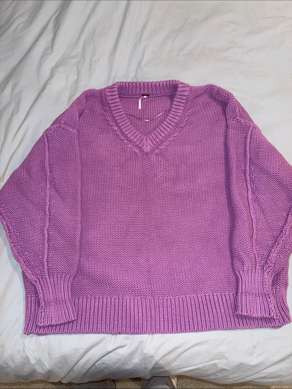 Free People Chunky V-Neck Sweater